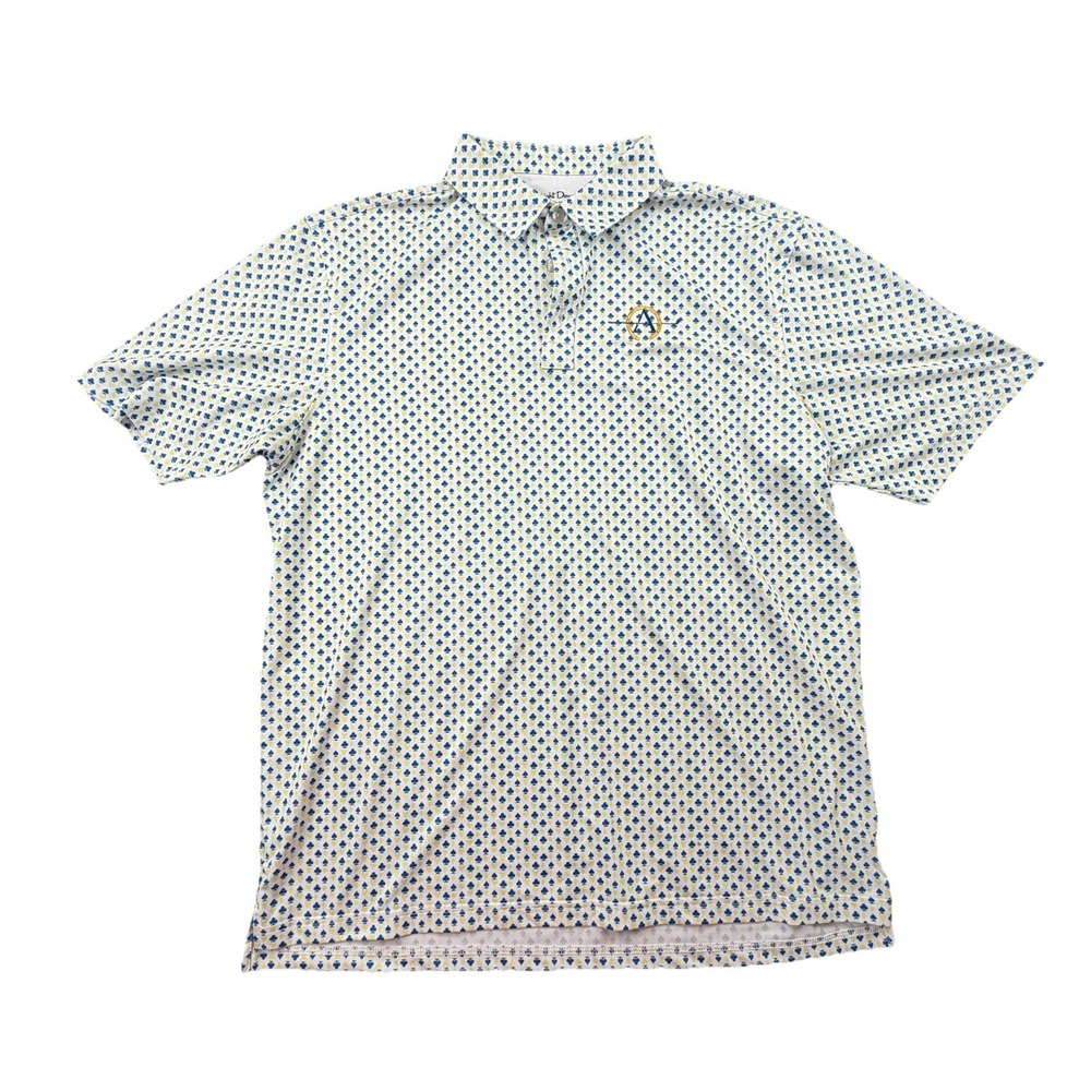 Straight Down Performance Golf Polo Shirt Cards Print Men's XL